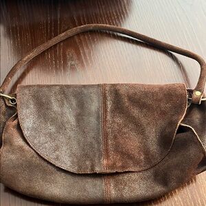 Jigsaw Brown Leather Shoulder Bag